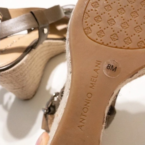 ANTONIO MELANI BAILEYS JUTE ROPE HEEL LEATHER ESPADRILLE - Picture 5 of 5